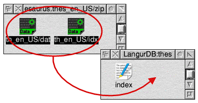 Copying the thesaurus files